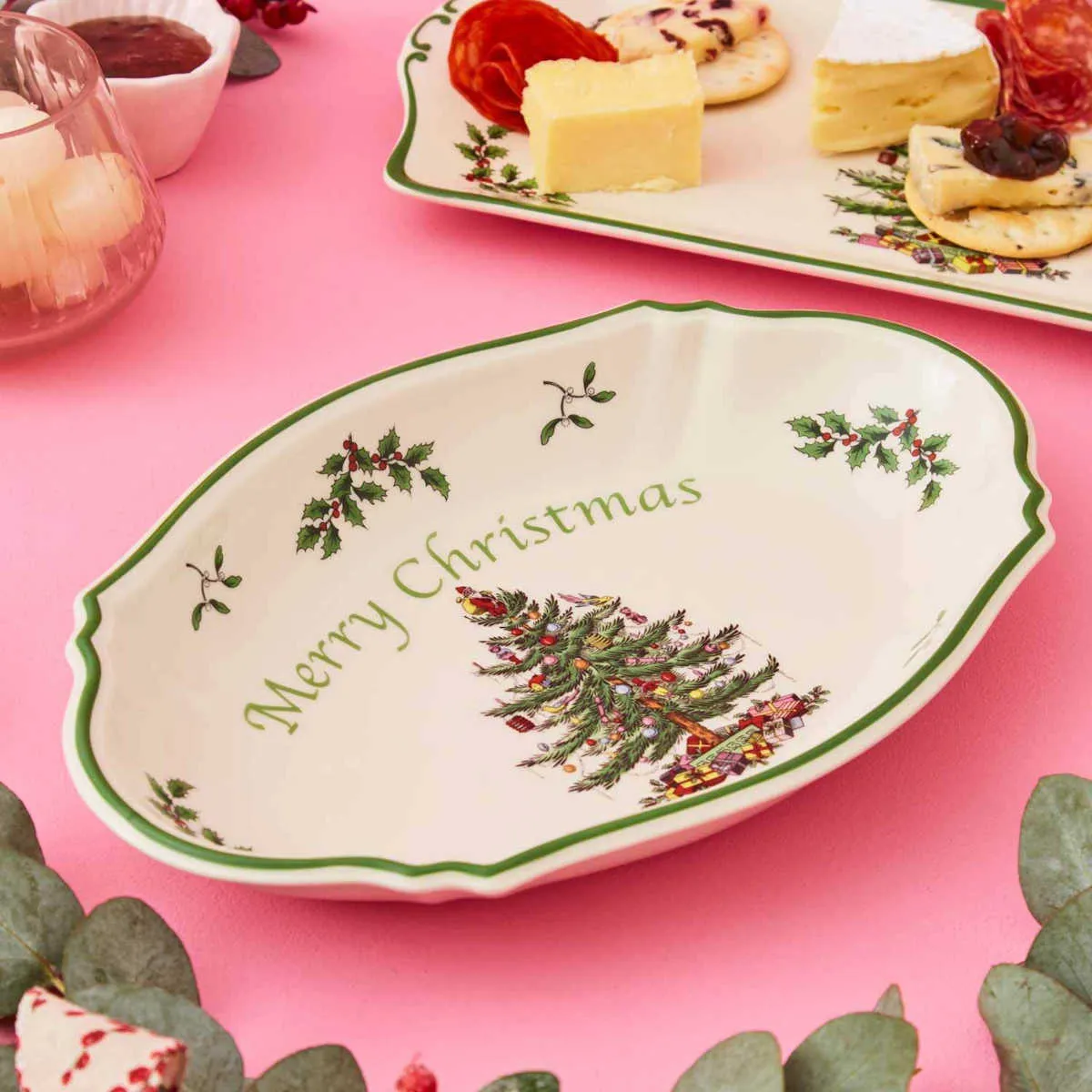 Spode Christmas Tree Merry Christmas Tray 28cm